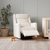 M11286PCMEW,Kiwi Plus Power Glider Recliner w/ Power Headrest in Performance Cream Eco-Weave