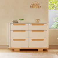 M23426WN,Yuzu 6-Drawer Dresser in White/Natural