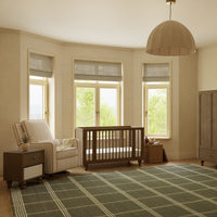 M23085BSCTB,Nate Berkus x Babyletto Sigi Power Recliner in Perf Bronze Stripe Eco-Crossweave w/Toffee Base