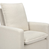 M20987WBG,Cali Pillowback Swivel Glider in Ivory Boucle w/ Gold Base