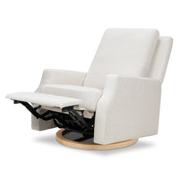 M22287FCSLB,Crewe Recliner and Swivel Glider in Fog Chatham Stripe Performance Eco-Weave w/LB