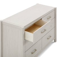 B26416WDF,Hemsted 6-Drawer Assembled Dresser in White Driftwood