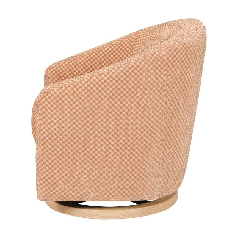 M5887CVCL,Madison Swivel Glider in Canyon Velvet Checker w/ Light Wood Base