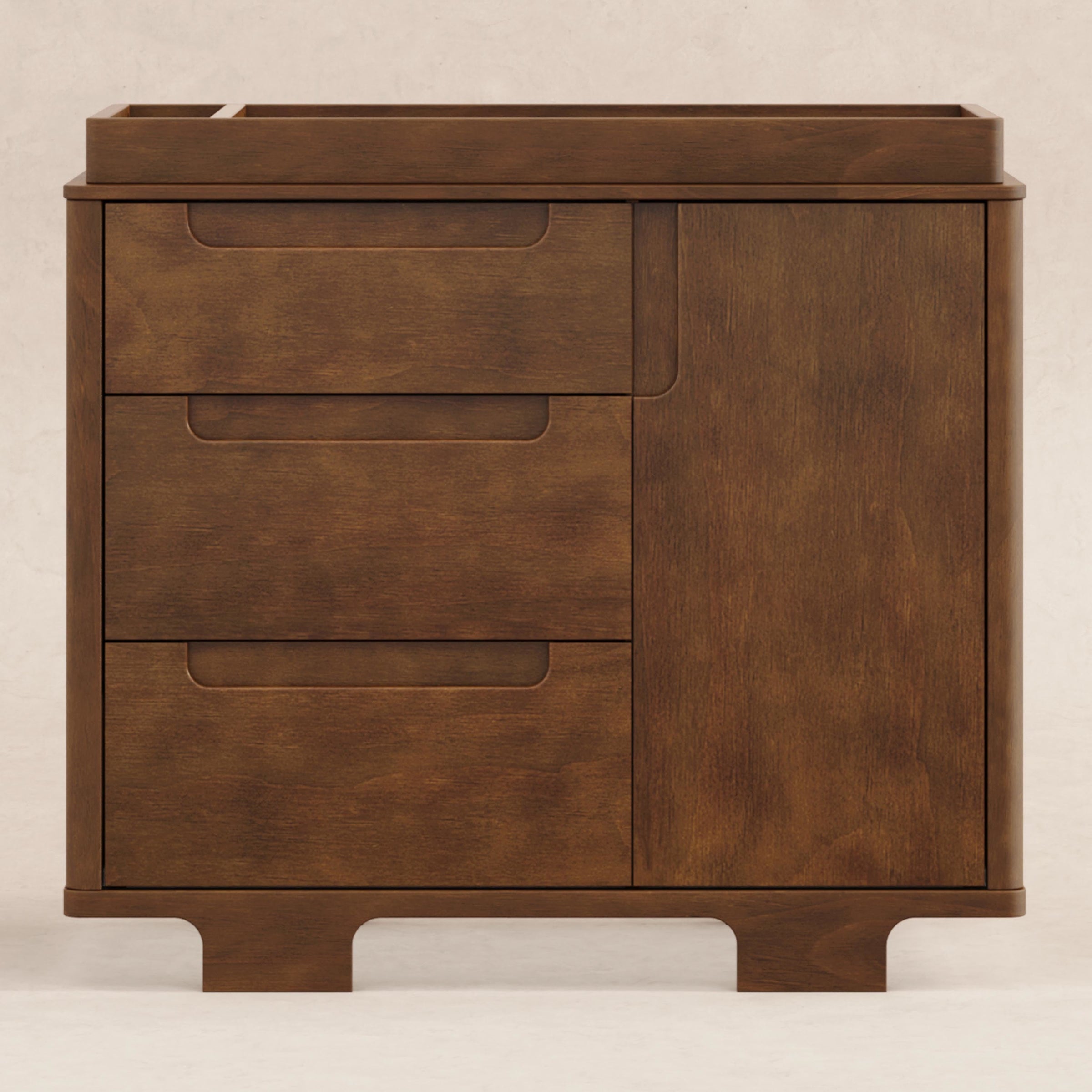 M23423NL,Yuzu 3-Drawer Changer Dresser in Natural Walnut