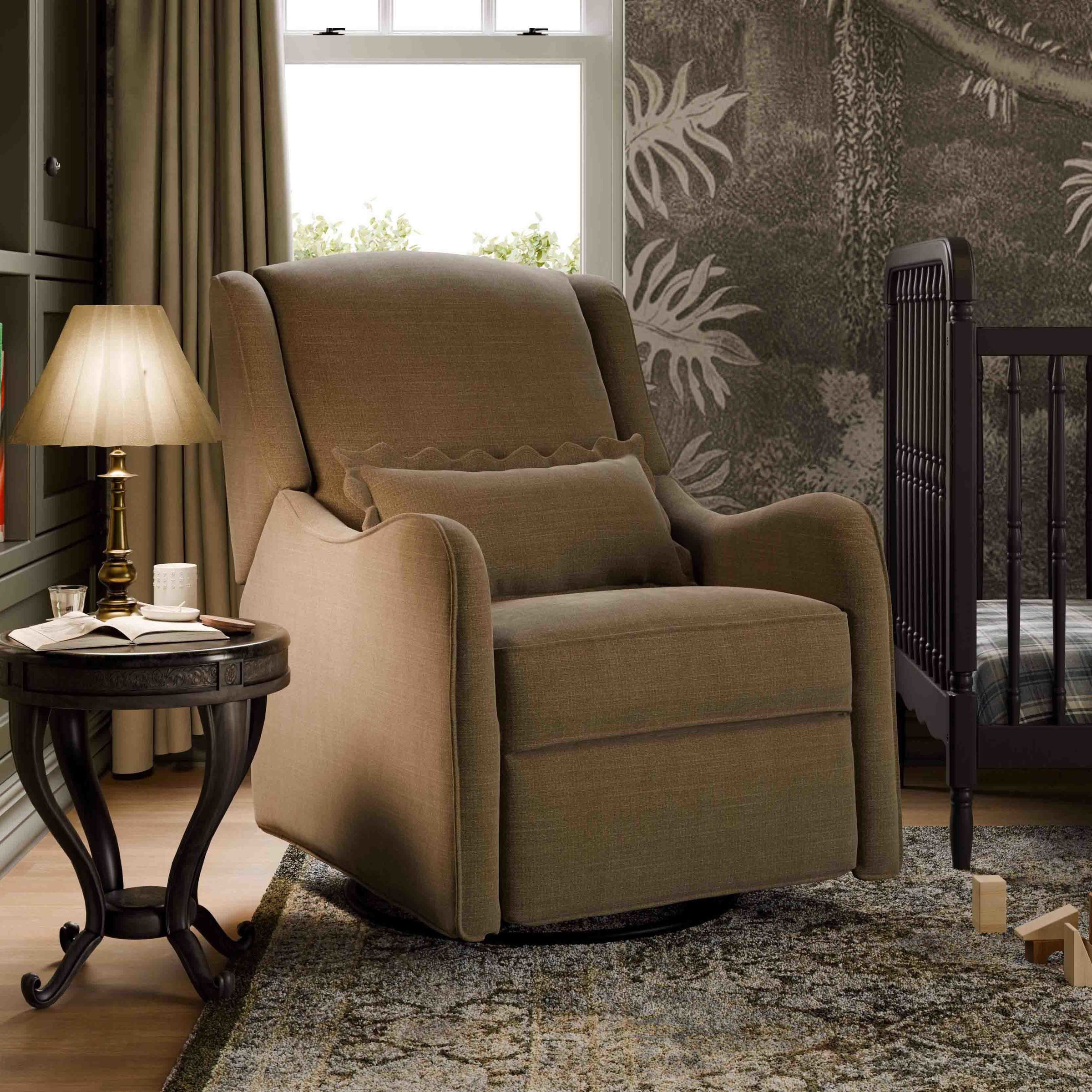 M27787PTEB,Devon Recliner and Swivel Glider in Performance Truffle Eco-Basketweave