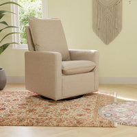 M20987PBEW,Cali Pillowback Swivel Glider in Performance Beach Eco-Weave