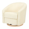 M5887IVCL,Madison Swivel Glider in Ivory Velvet Checker w/ Light Wood Base