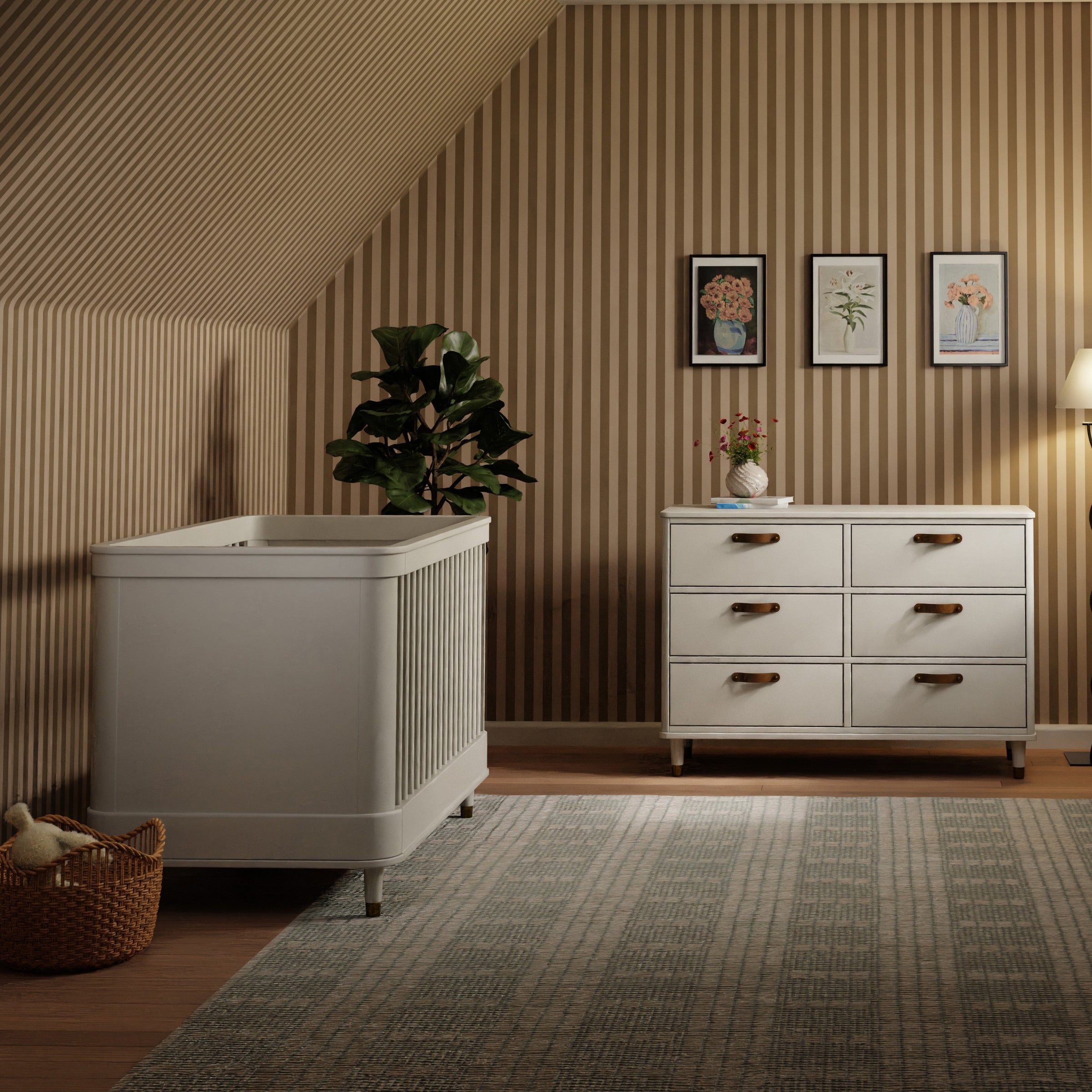 B14301RW,Tanner 3-in-1 Convertible Crib in Warm White