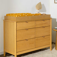 T26937,Golden Hour Quilted Muslin Changing Pad Cover in GOTS Certified Organic Cotton