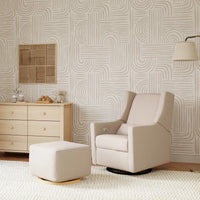 M26385PBEWLB,Kiwi Gliding Ottoman in Performance Beach Eco-Weave w/ Light Wood Base