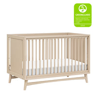 M15401TPE,Peggy Mid-Century 3-in-1 Convertible Crib w/Toddler Bed Conversion Kit in Taupe