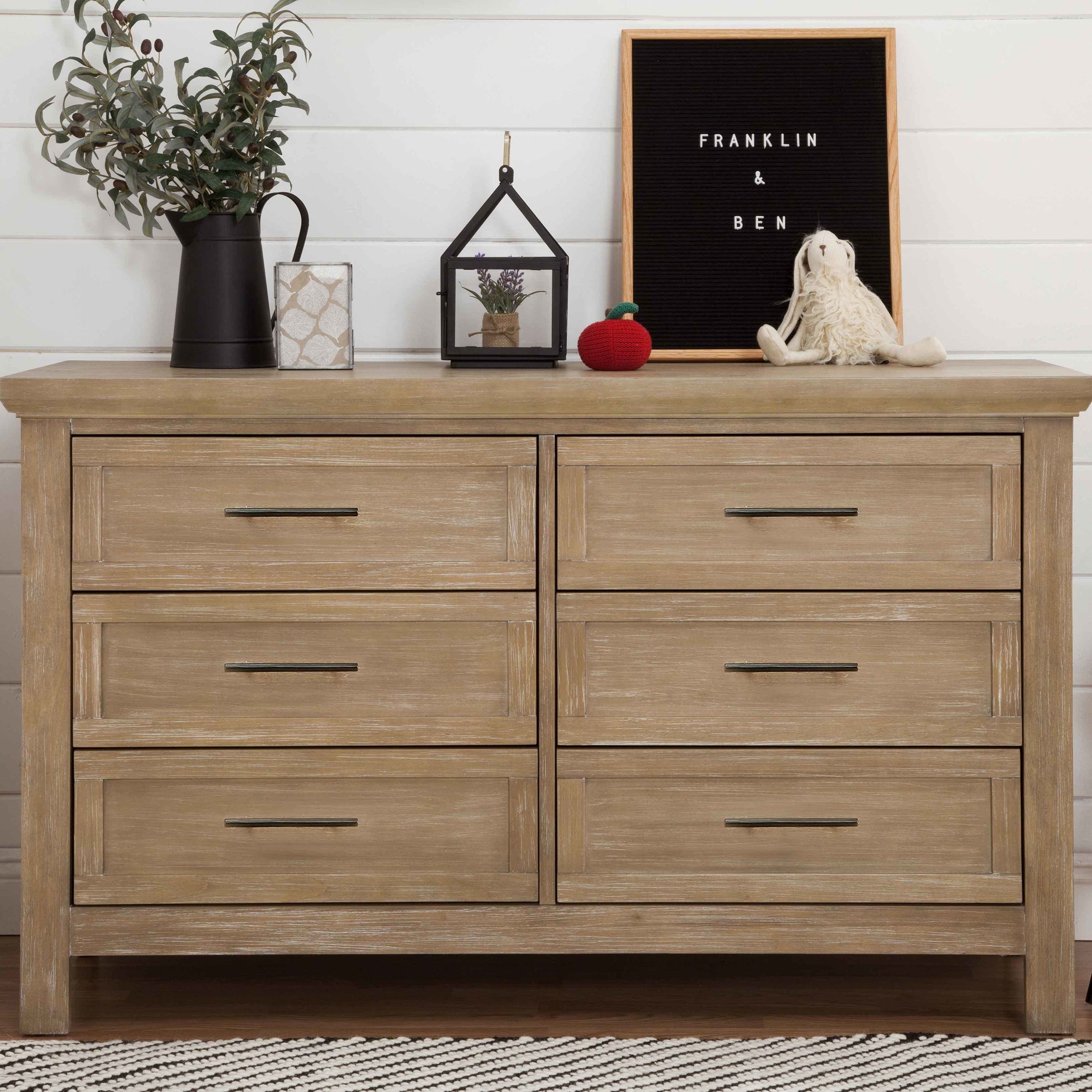 B14516DF,Emory Farmhouse 6-Drawer Dresser in Driftwood