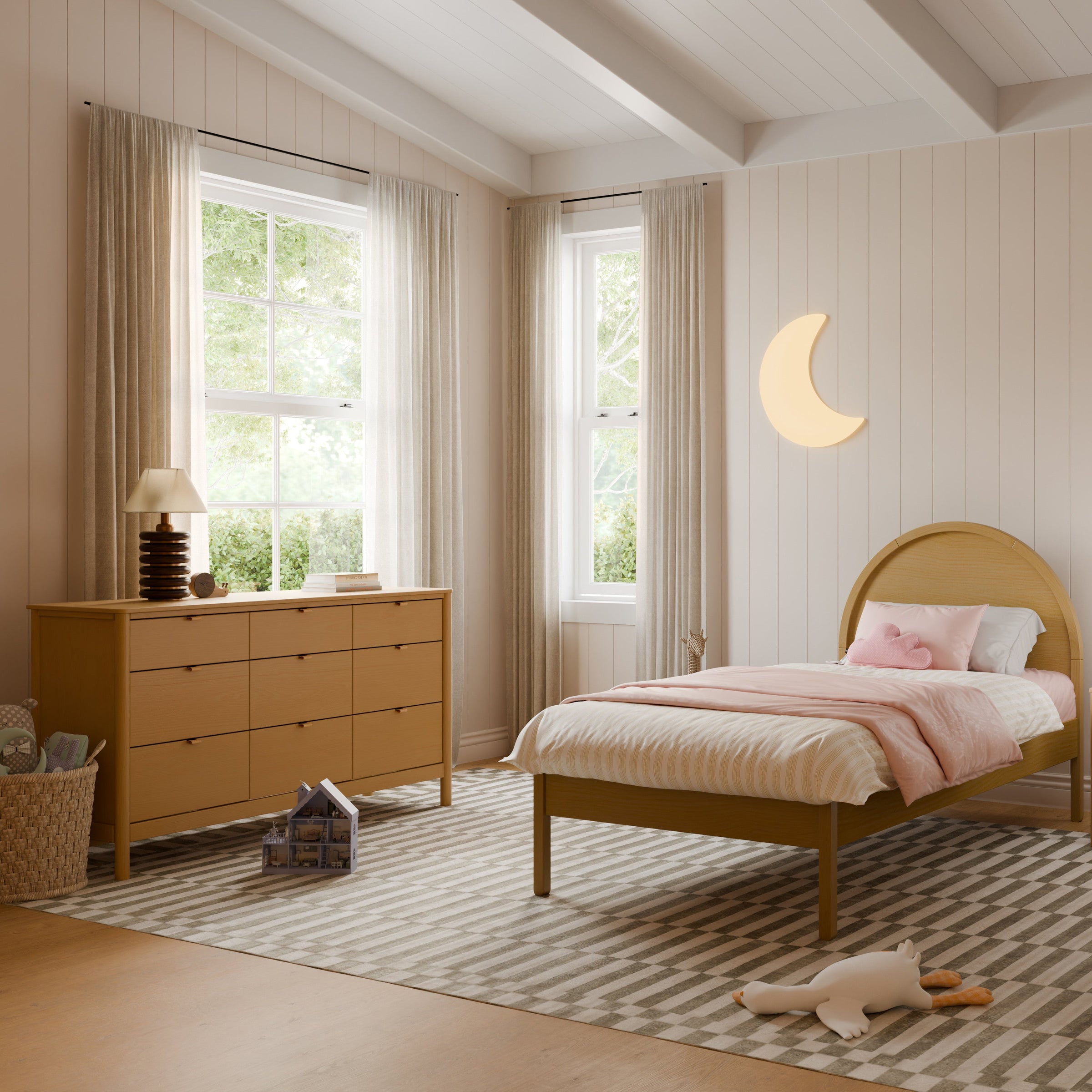 M25928HY,Bondi 9-Drawer Assembled Dresser in Honey