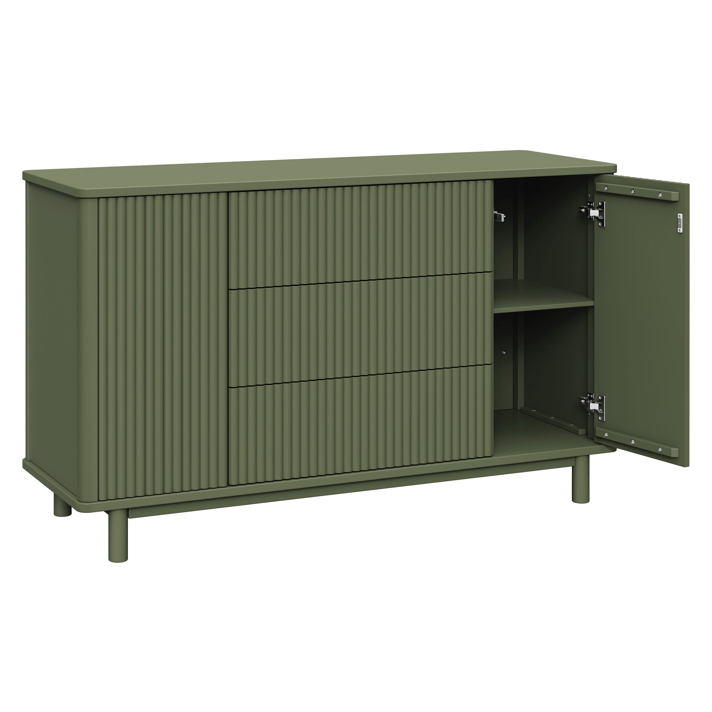 M29816OL,Pogo Tambour Assembled Dresser in Olive