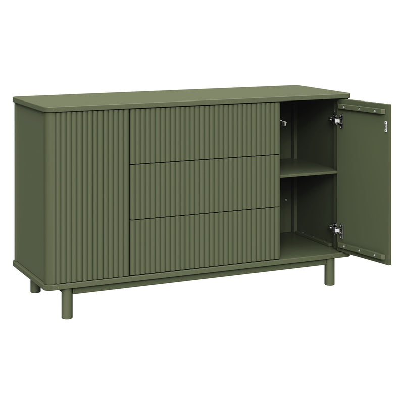 M29816OL,Pogo Tambour Assembled Dresser in Olive