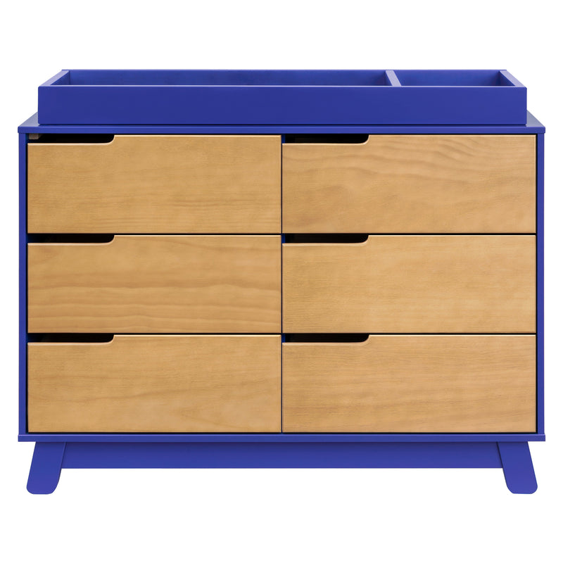 M4216CBTHY,Hudson 6-Drawer Double Dresser  Assembled in Cobalt and Honey