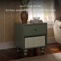 M33360AE,Nate Berkus x Babyletto Astre Nightstand in Archival Elm