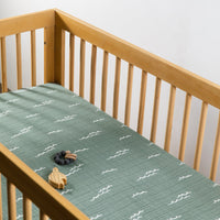 T27135,Ocean Waves Muslin Crib Sheet Ocean Waves Muslin Crib Sheet