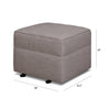 M17285FTGRY,Willa/Alden Gliding Ottoman in Steel Grey Tweed