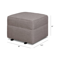 M17285FTGRY,Willa/Alden Gliding Ottoman in Steel Grey Tweed