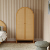 M25929HY,Bondi Cane Armoire  Assembled in Honey