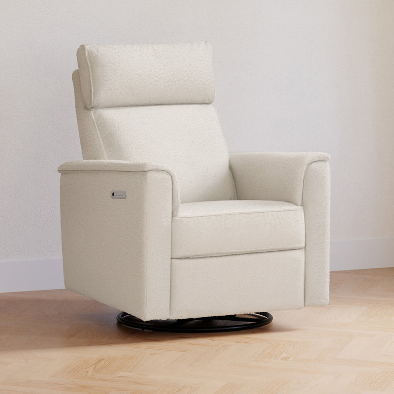 M17182PWB,Willa Pro Power Glider Recliner w/ Power Lumbar in Performance Ivory Boucle