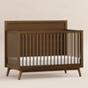 M15901NL,Palma Mid-Century 4-in-1 Convertible Crib w/Toddler Bed Conversion in Natural Walnut