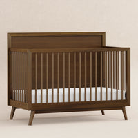 M15901NL,Palma Mid-Century 4-in-1 Convertible Crib w/Toddler Bed Conversion in Natural Walnut