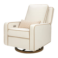 M23085PCMTB,Nate Berkus x Babyletto Sigi Power Recliner in Performance Cream Linen w/ Toffee Base