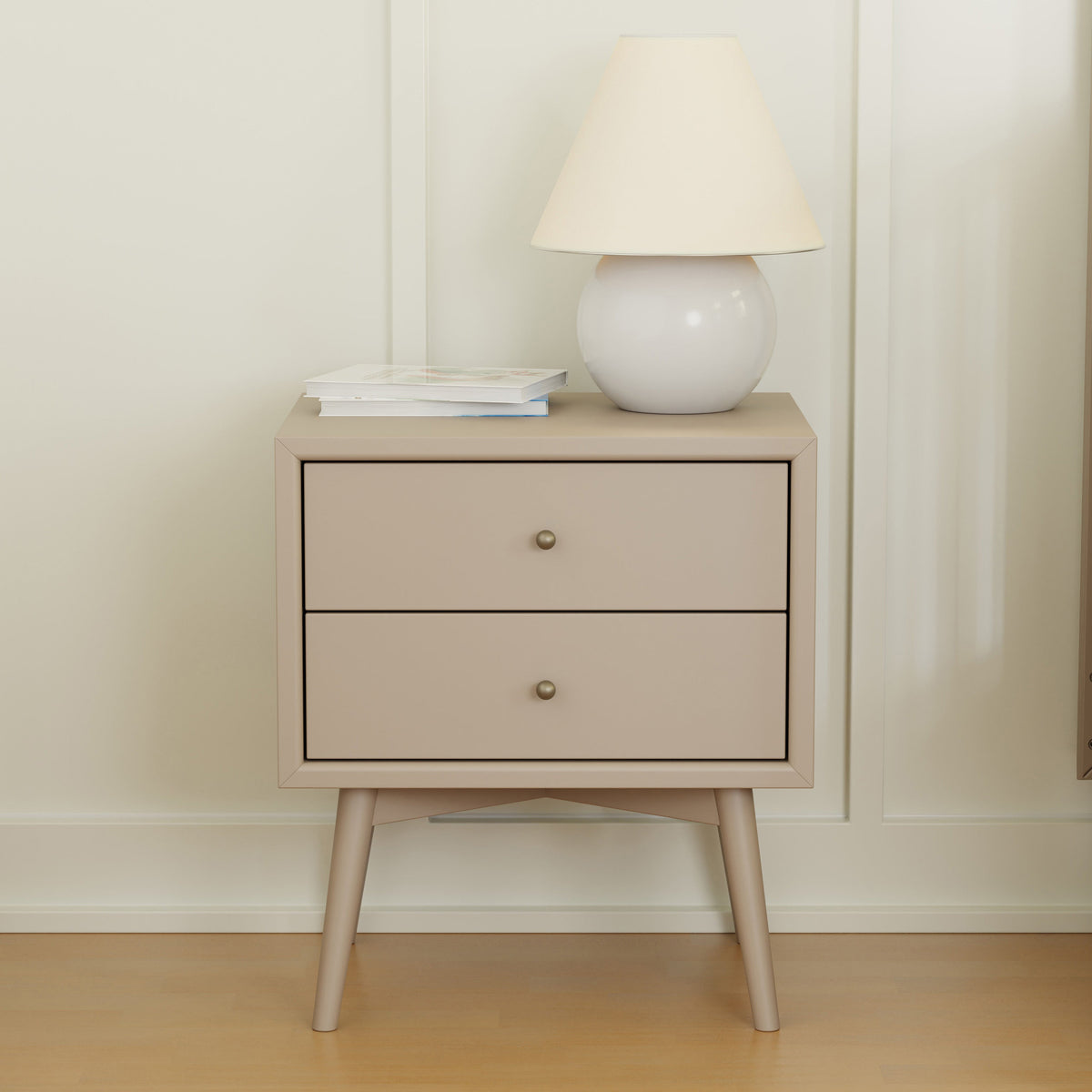 M15960TPE,Palma Nightstand with USB Port  Assembled in Taupe