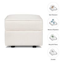 M17285PCMEW,Willa/Alden Gliding Ottoman in Performance Cream Eco-Weave