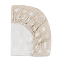T27036,Beach Bum Muslin Mini Crib Sheet in GOTS Certified Organic Cotton