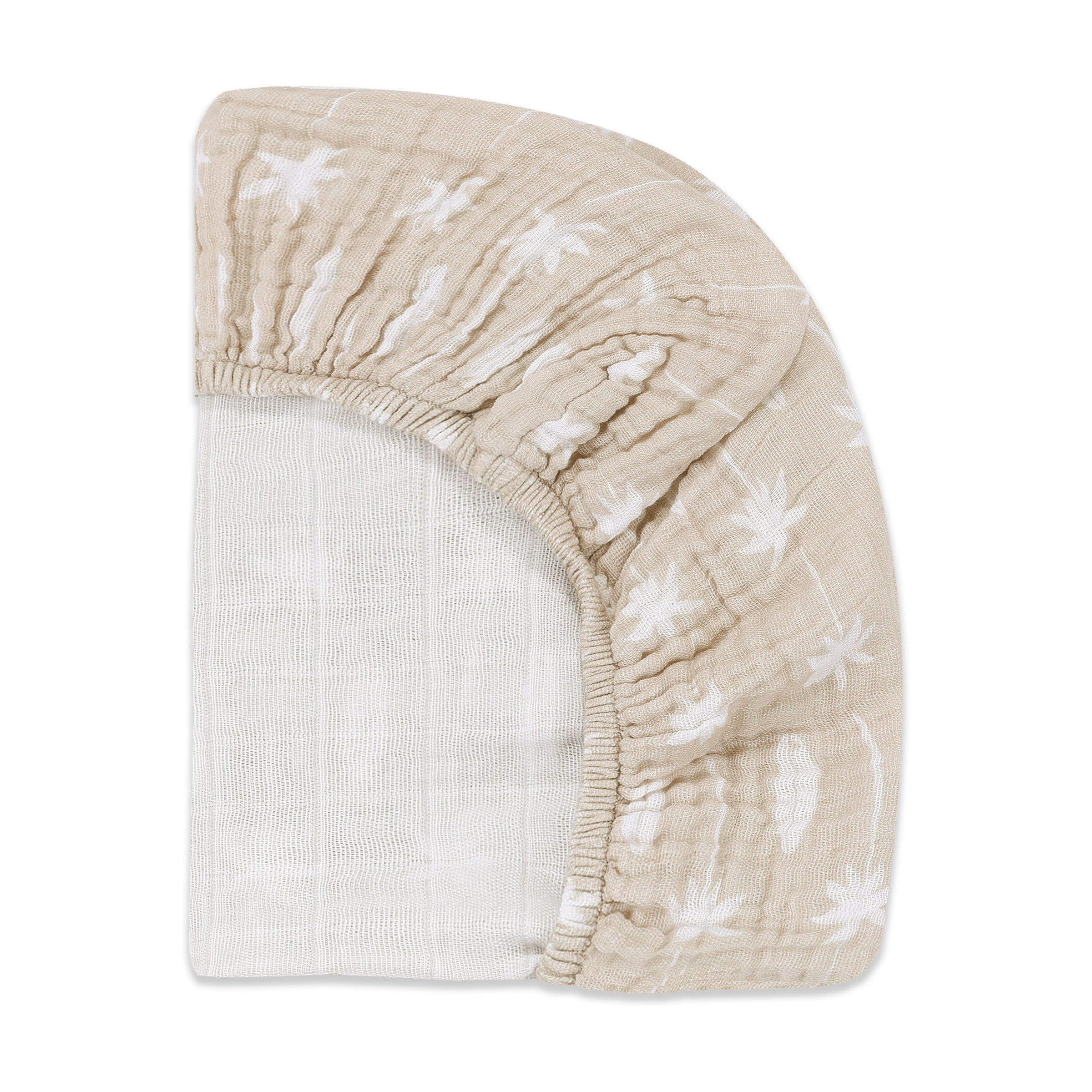 T27036,Beach Bum Muslin Mini Crib Sheet in GOTS Certified Organic Cotton