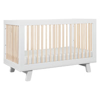 M4201WNX,Hudson 3-in-1 Convertible Crib w/ToddlerBedConversion Kit in White/Washed Natural