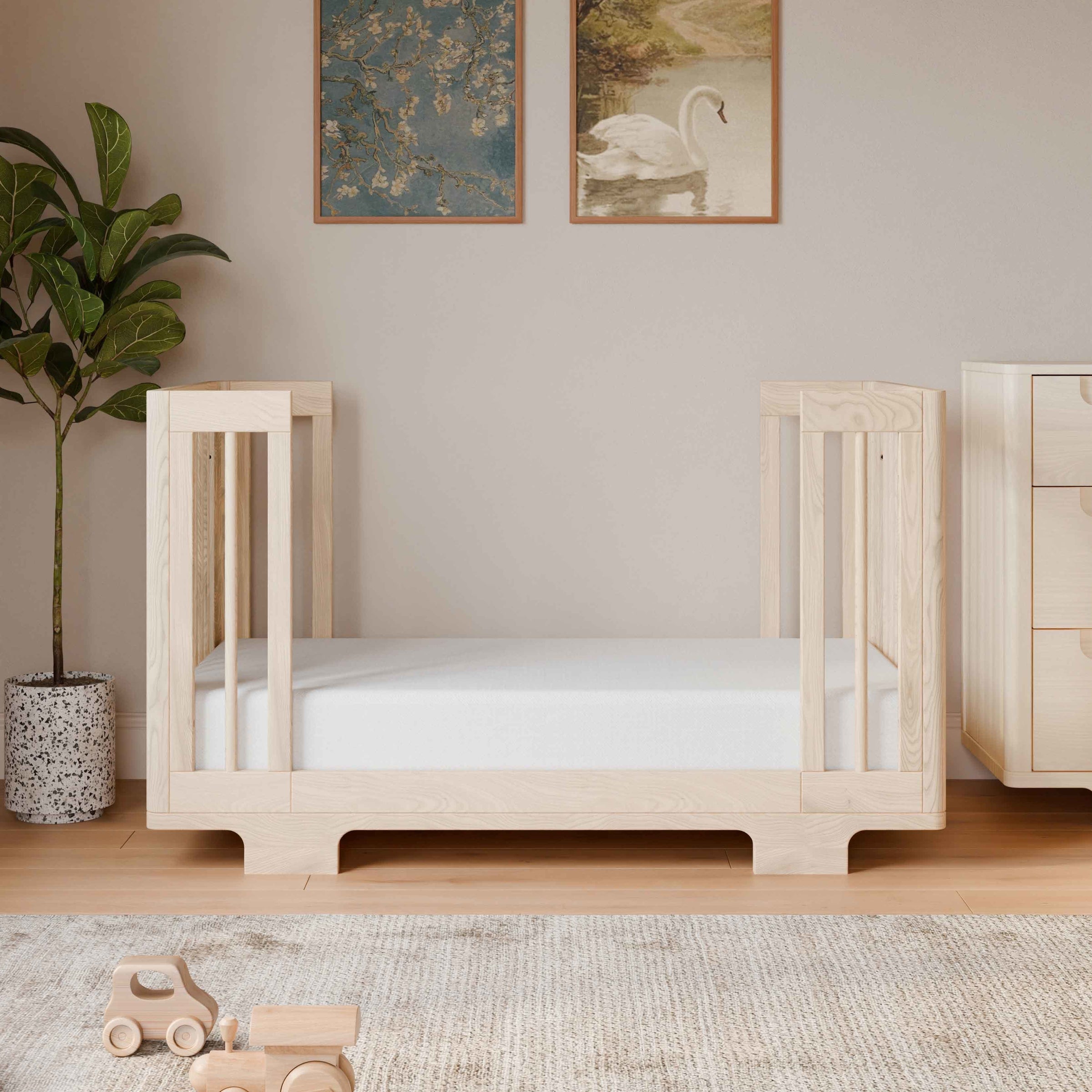 M23401NX,Yuzu 8-in-1 Convertible Crib w/All-Stages Conversion Kits in Washed Natural