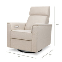 M17186PBEW,Willa Plus Power Glider Recliner w/ Power Headrest in Performance Beach Eco-Weave
