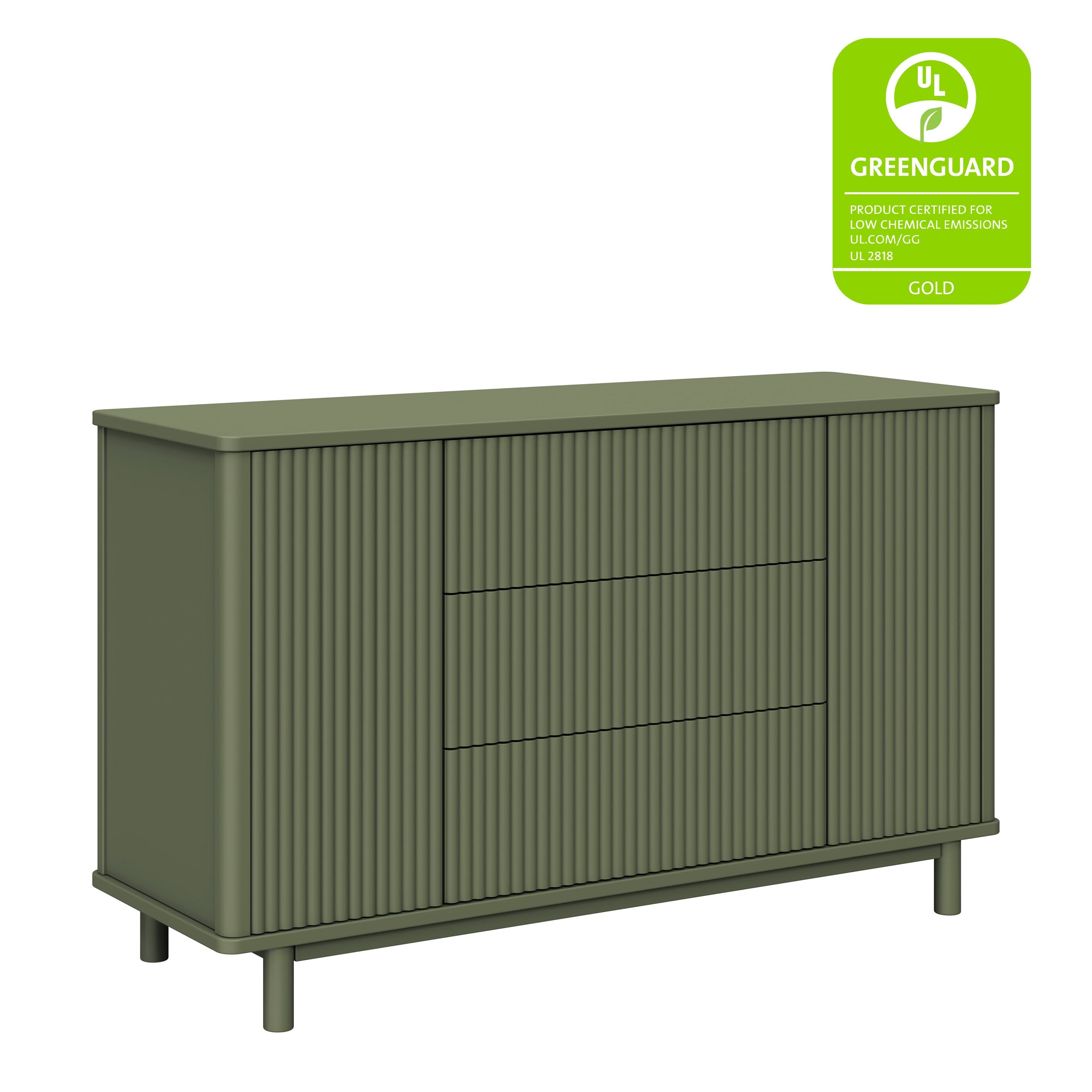 M29816OL,Pogo Tambour Assembled Dresser in Olive