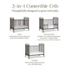 B15501UR,Abigail 3-in-1 Convertible Crib in Vintage Iron