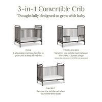 B15501UR,Abigail 3-in-1 Convertible Crib in Vintage Iron