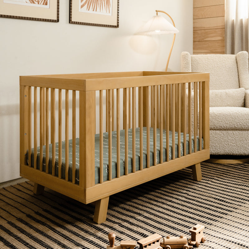 M4201HY,Hudson 3-in-1 Convertible Crib w/Toddler Bed Conversion Kit in Honey Finish