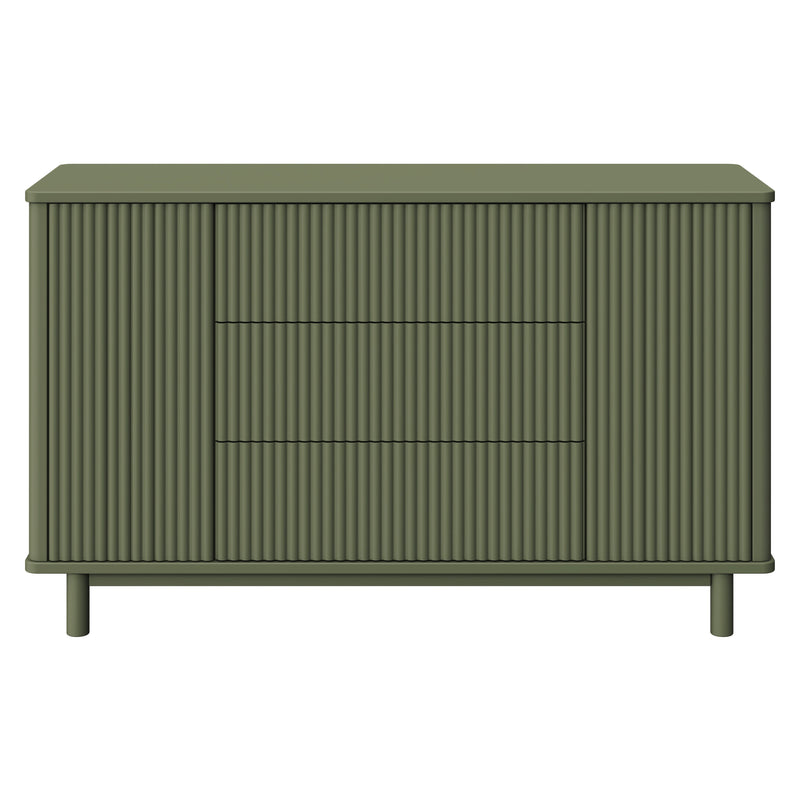 M29816OL,Pogo Tambour Assembled Dresser in Olive