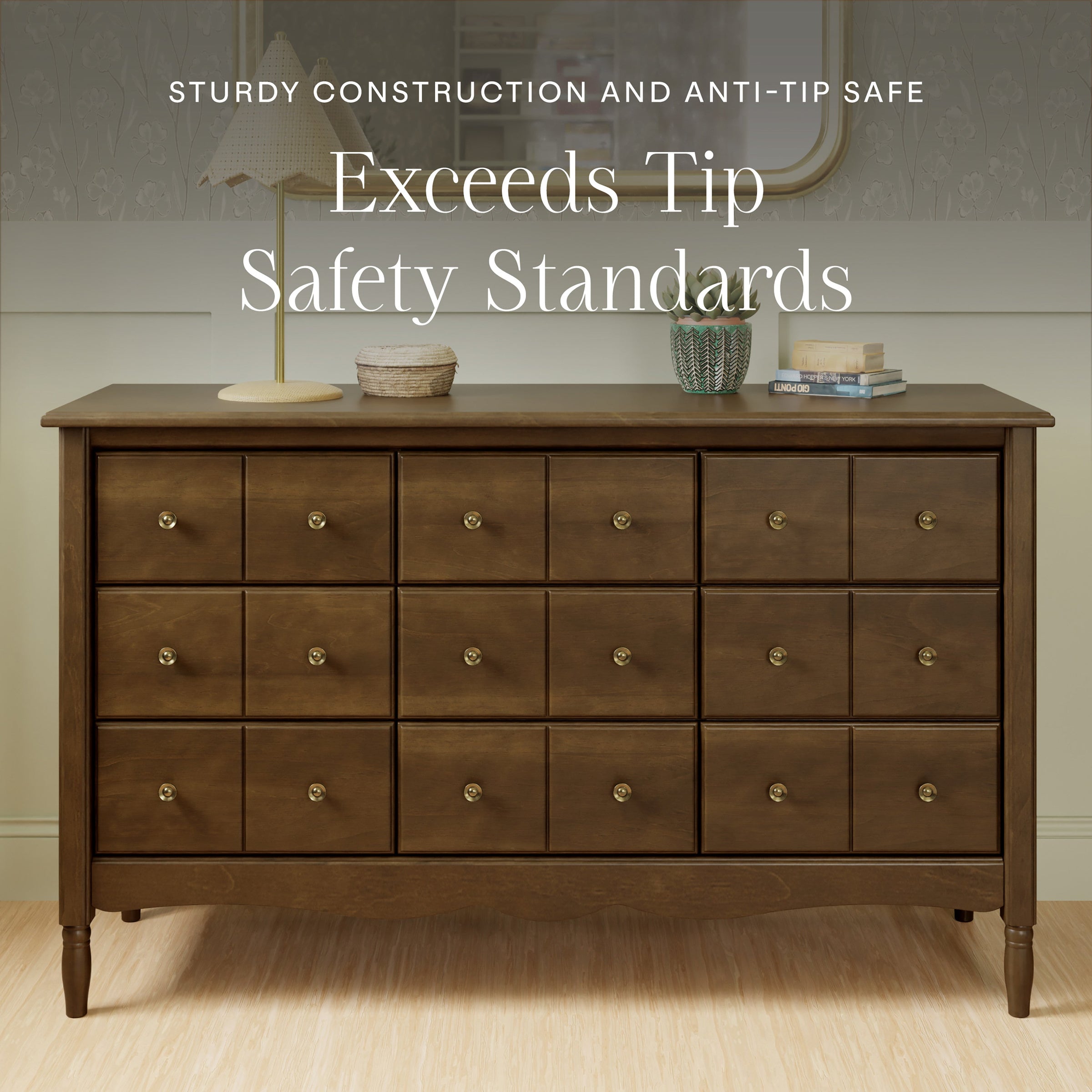 M7128NL,Liberty 9-Drawer Assembled Dresser in Natural Walnut