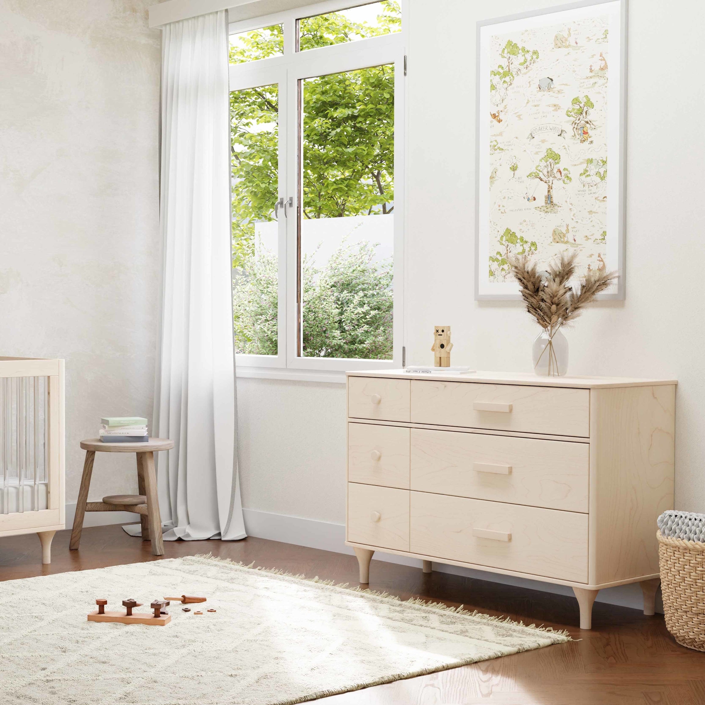 M9016NX,Lolly 6-Drawer Double Dresser  Assembled in Washed Natural