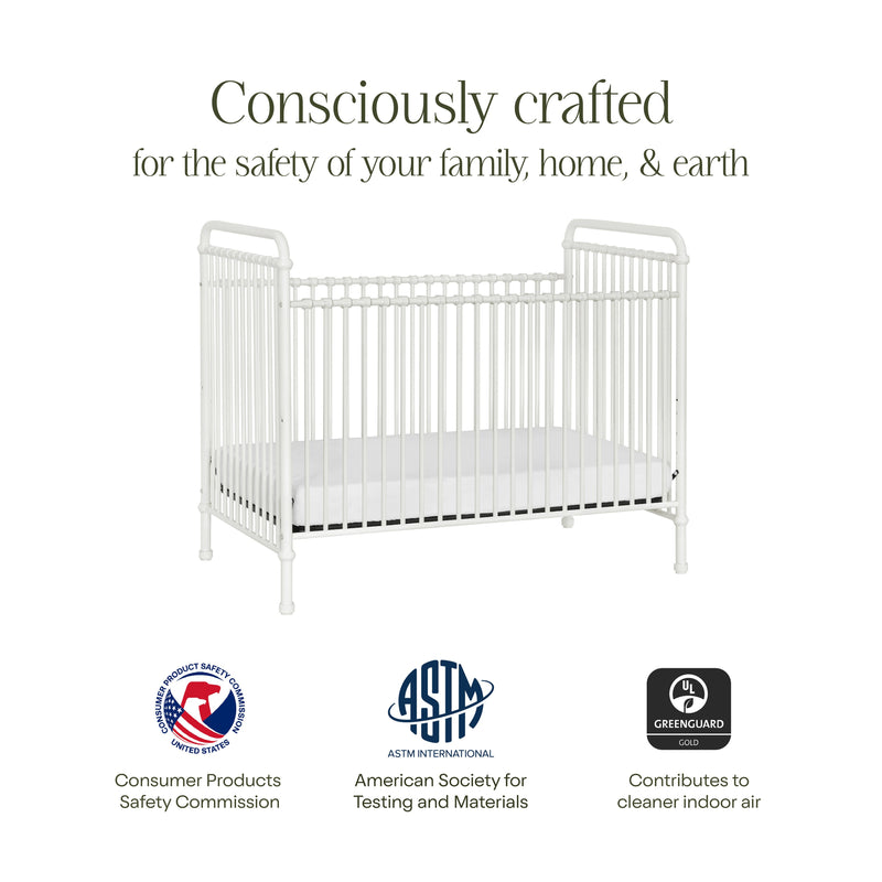 B15501WX,Abigail 3-in-1 Convertible Crib in Washed White