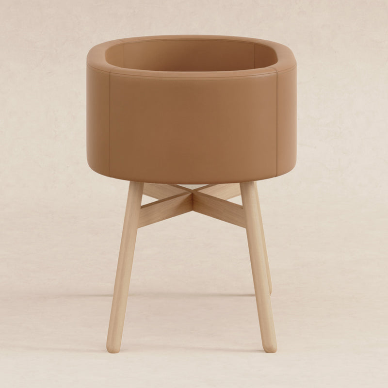 M26834GCLB,babyletto x GATHRE Capsule Bassinet in Camel