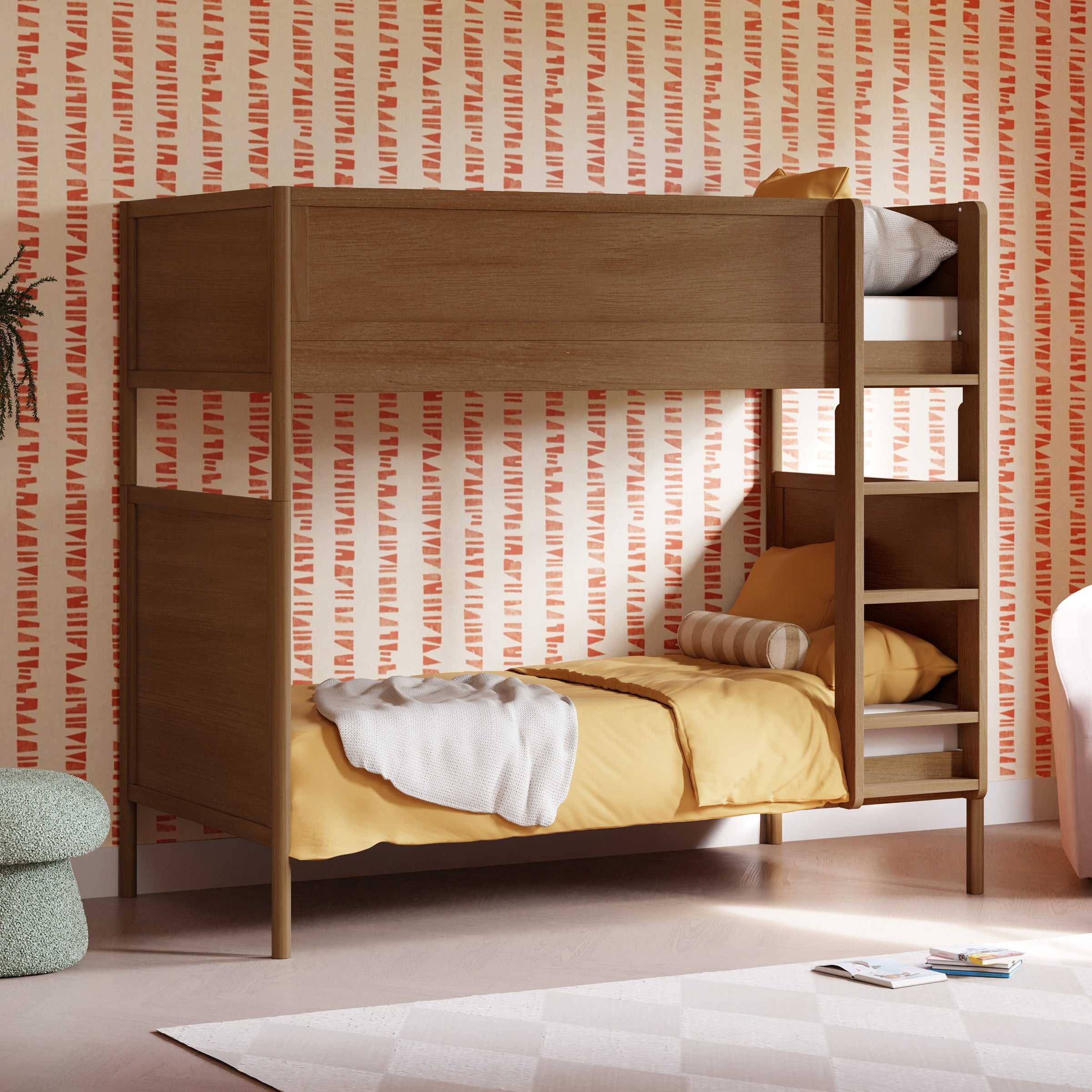 M25994NL,Bondi Convertible Bunk Bed in Natural Walnut