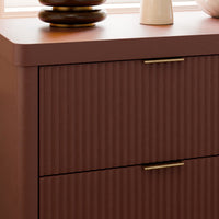 M26716CR,Brimsley Tambour 6-Drawer Assembled Dresser in Crimson