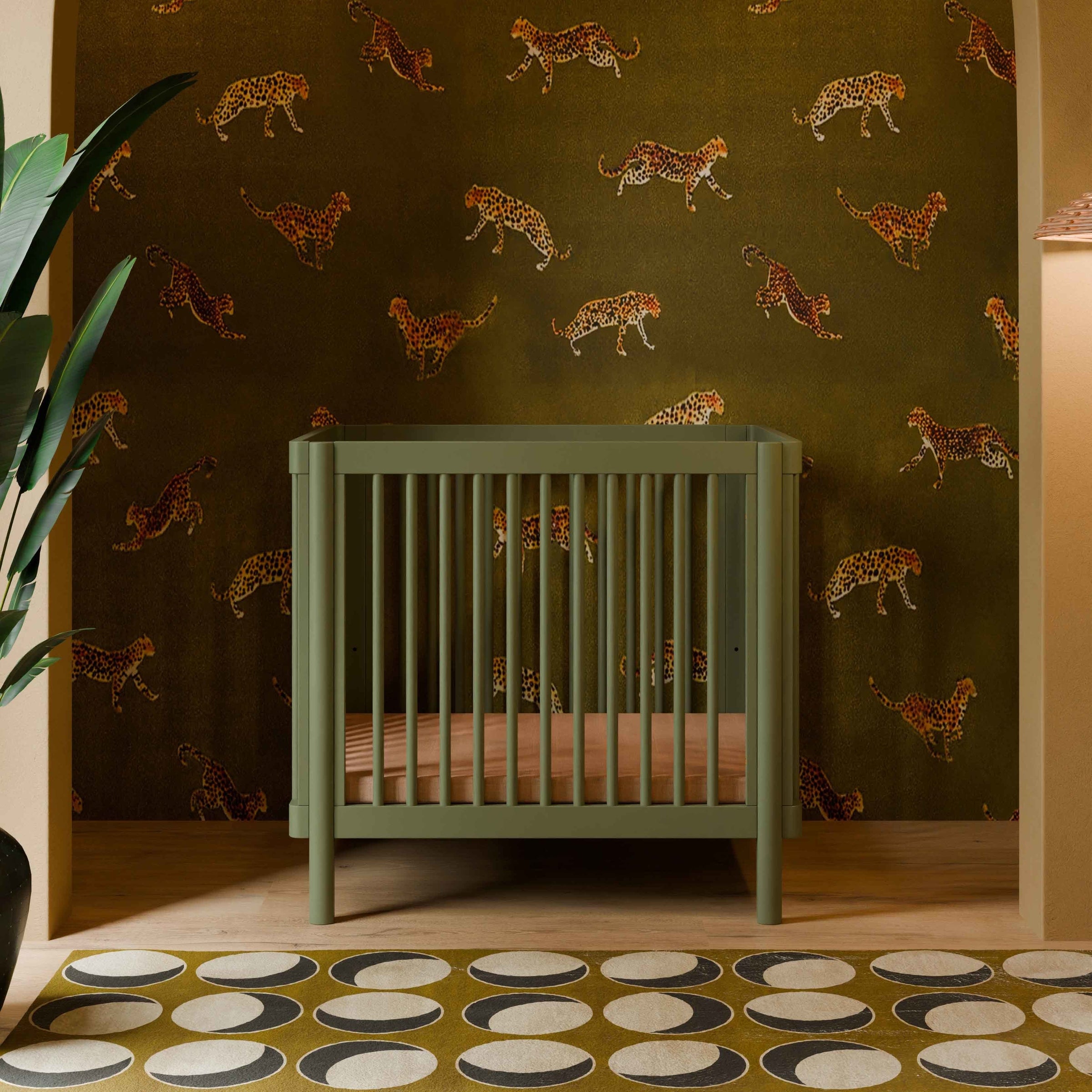 M29880OL,Pogo 8-in-1 Convertible Crib w/All-Stages Conversion Kits in Olive