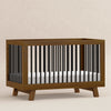 M4201NLB,Hudson 3-in-1 Convertible Crib w/ToddlerBedConversion Kit in Natural Walnut/Black