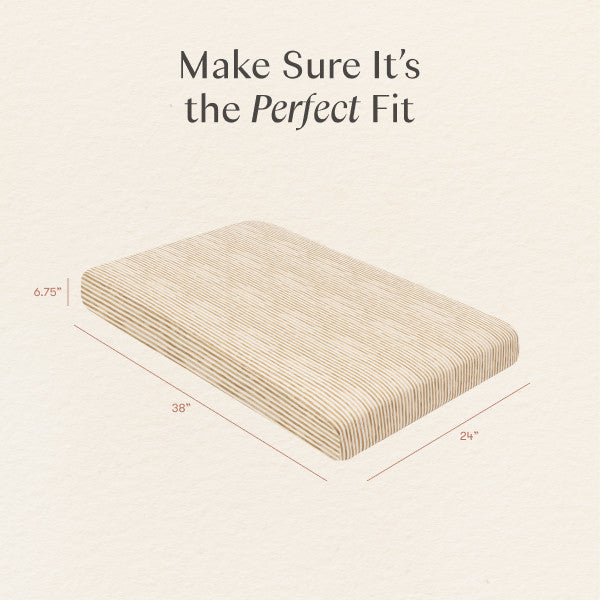 T34336AS,Nate Berkus x Babyletto Mini Crib Sheet in Autumn Stripe